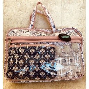 MODELLA - Fitted 5 Piece Weekender Cosmetic Makeup Traveling Bags- New  W/ Tags